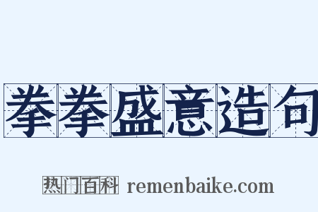 拳拳盛意造句是什么意思的图片